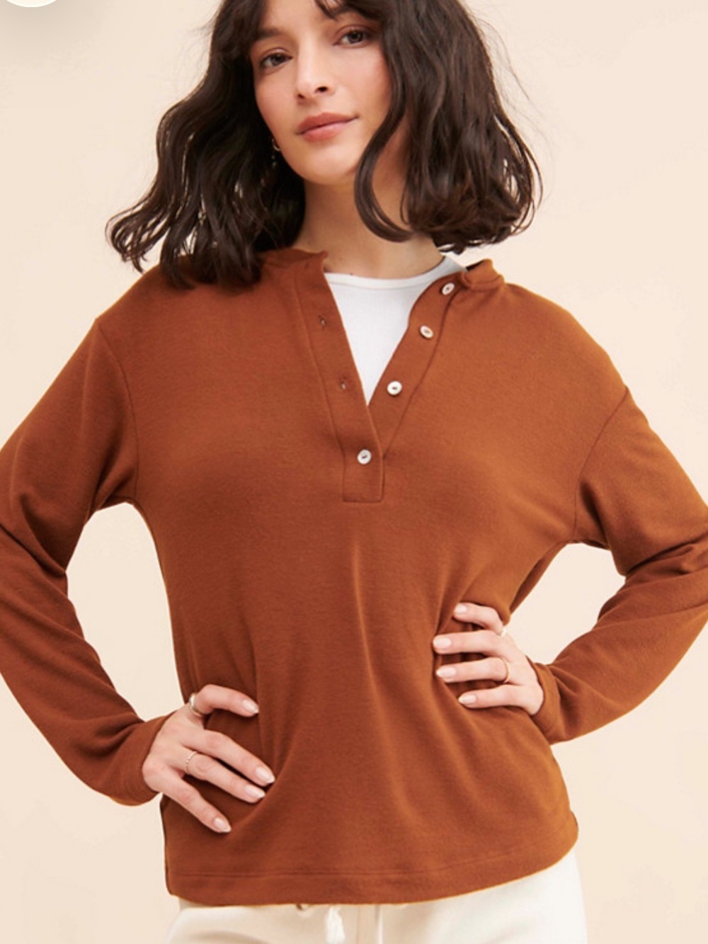 Donni Sweater Henley Pullover